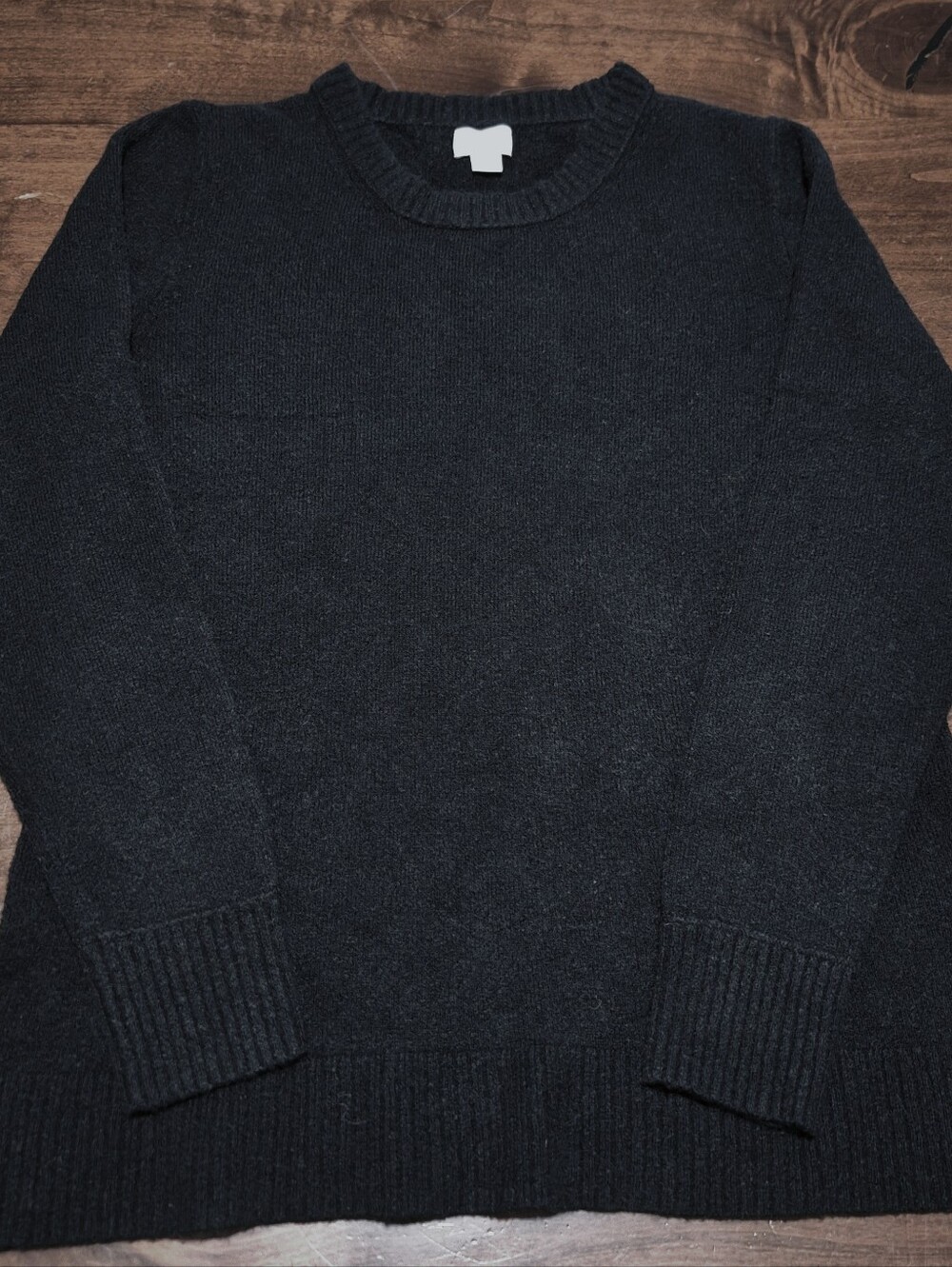 Women's Black Crewneck Sweater - Classic Knit